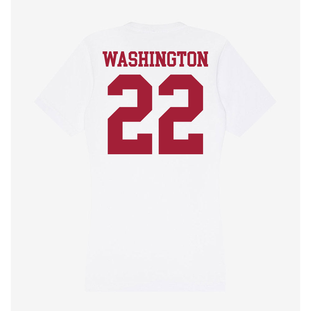 Oklahoma - NCAA Football : Trynae Washington - Women's V-Neck T-Shirt-1