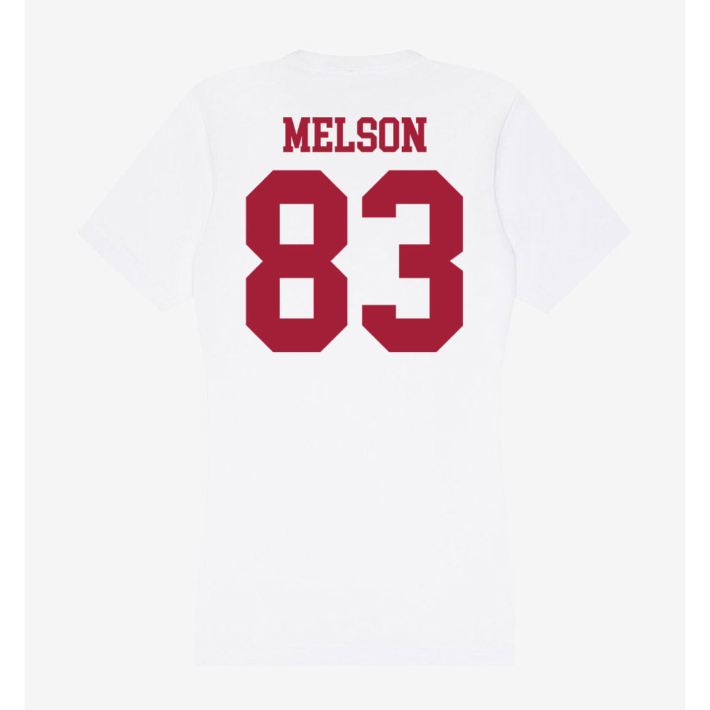 Oklahoma - NCAA Football : Major Melson - Women's V-Neck T-Shirt-1