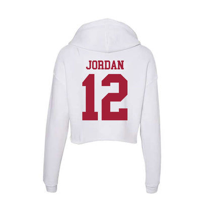 Oklahoma - NCAA Football : Devon Jordan - Women's Crop Fleece Hoodie-1