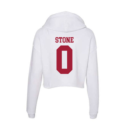 Oklahoma - NCAA Football : David Stone - Women's Crop Fleece Hoodie-1
