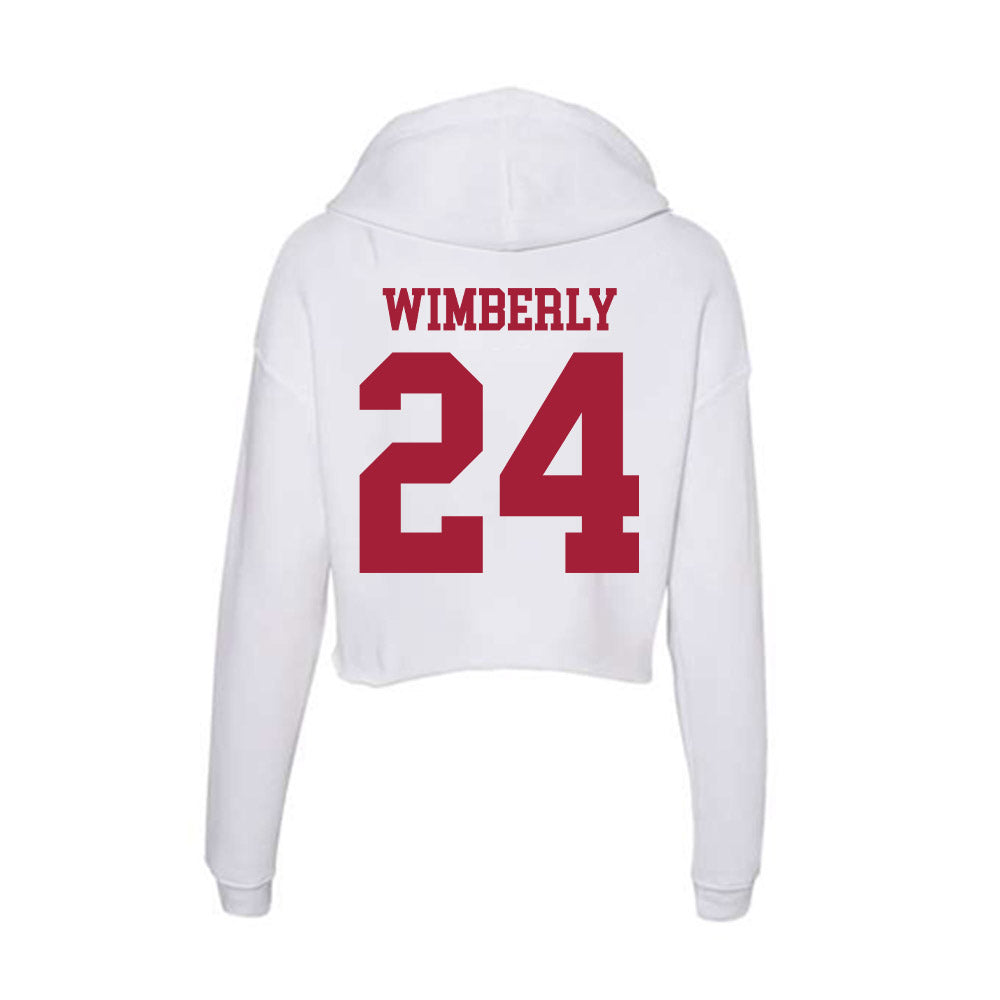 Oklahoma - NCAA Football : Marcus Wimberly - Women's Crop Fleece Hoodie-1