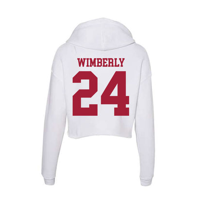 Oklahoma - NCAA Football : Marcus Wimberly - Women's Crop Fleece Hoodie-1