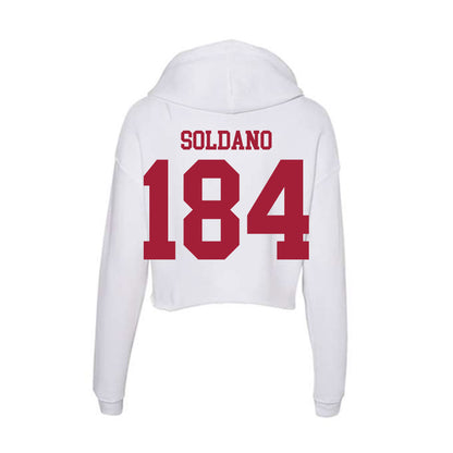 Oklahoma - NCAA Wrestling : Brian Soldano - Women's Crop Fleece Hoodie-1