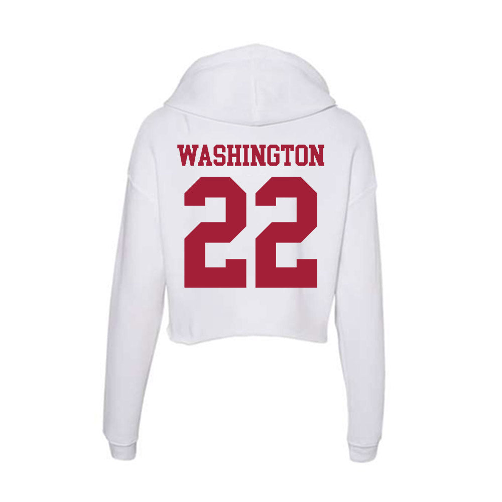 Oklahoma - NCAA Football : Trynae Washington - Women's Crop Fleece Hoodie-1