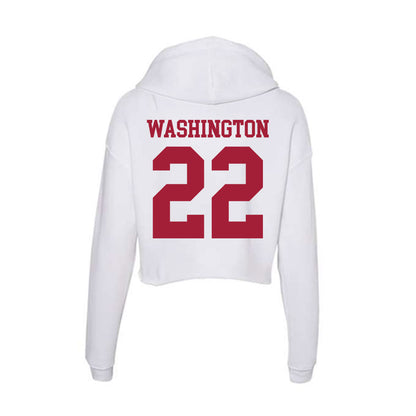 Oklahoma - NCAA Football : Trynae Washington - Women's Crop Fleece Hoodie-1