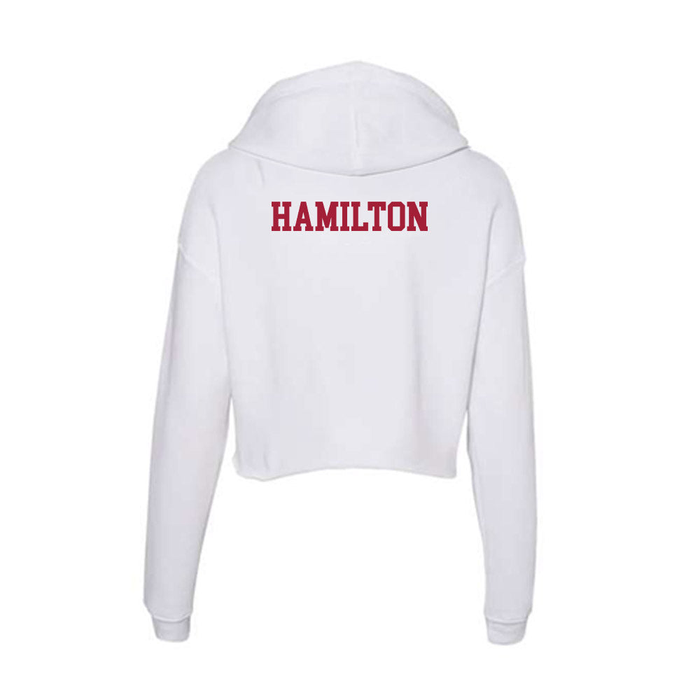 Oklahoma - NCAA Men's Gymnastics : Nico Hamilton - Women's Crop Fleece Hoodie-1