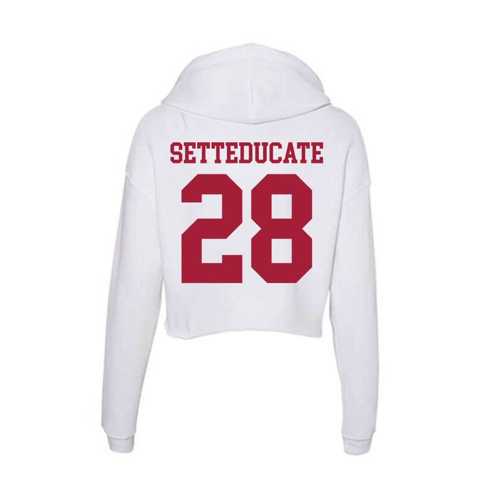 Oklahoma - NCAA Women's Soccer : Luciana Setteducate - Women's Crop Fleece Hoodie-1