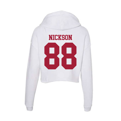 Oklahoma - NCAA Football : CJ Nickson - Women's Crop Fleece Hoodie-1