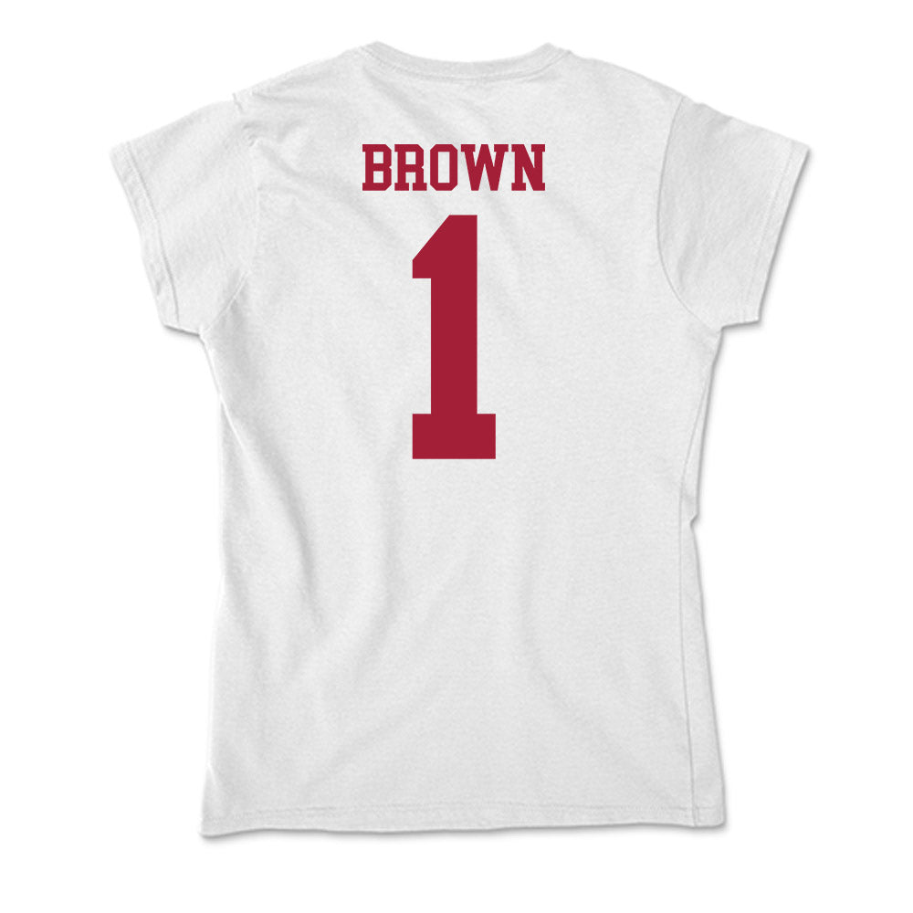 Oklahoma - NCAA Men's Basketball : Xzayvier Brown - Soft Style Women’s T-Shirt-1