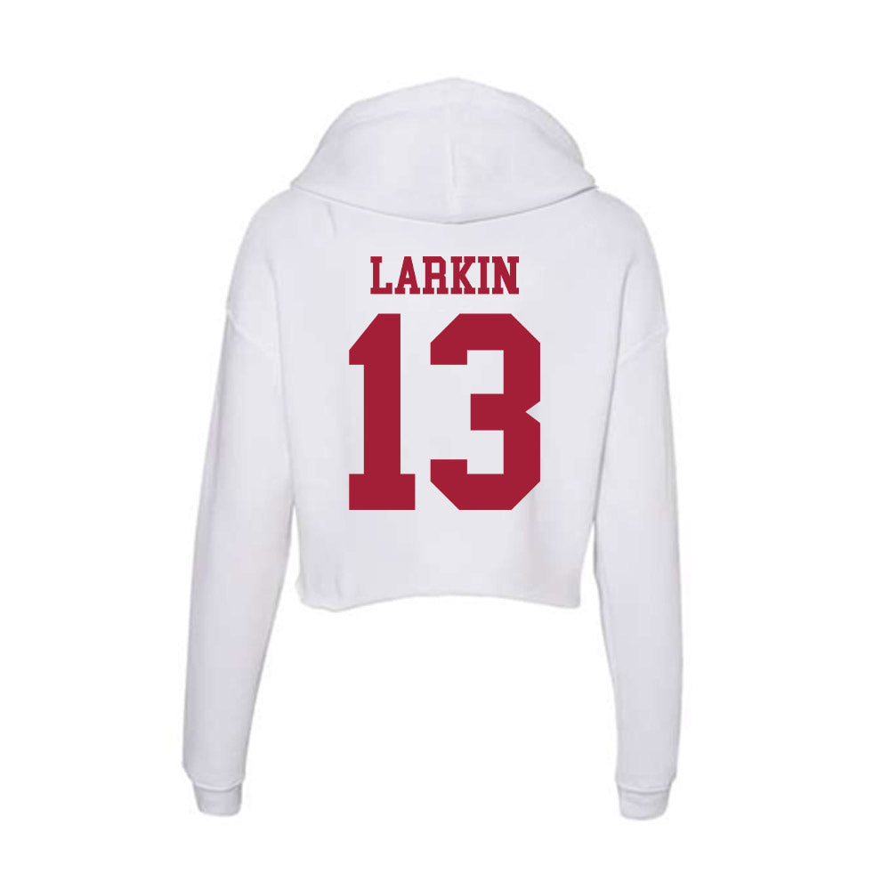 Oklahoma - NCAA Baseball : Connor Larkin - Women's Crop Fleece Hoodie-1