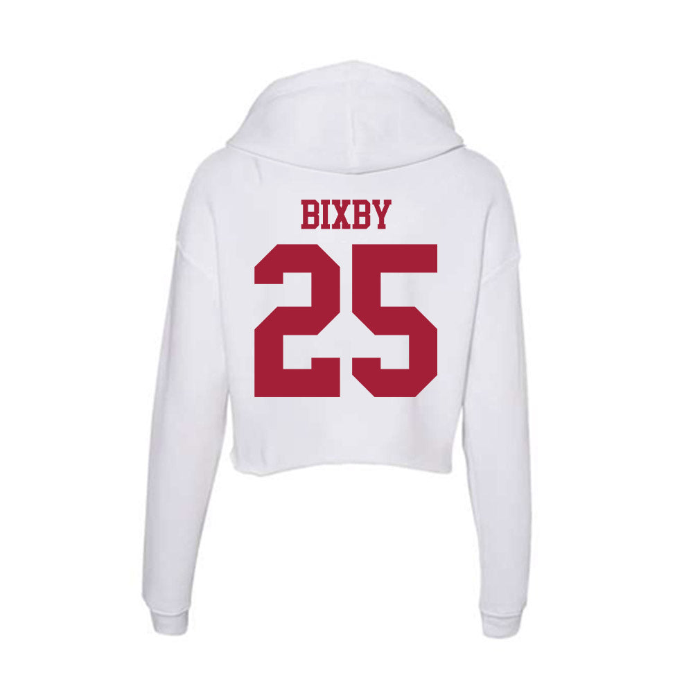 Oklahoma - NCAA Baseball : Mason Bixby - Women's Crop Fleece Hoodie-1