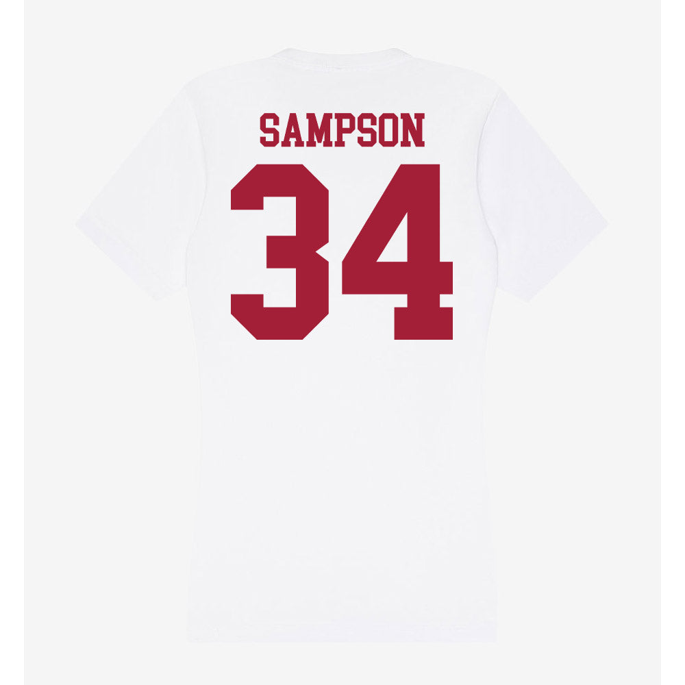 Oklahoma - NCAA Baseball : Beau Sampson - Women's V-Neck T-Shirt-1