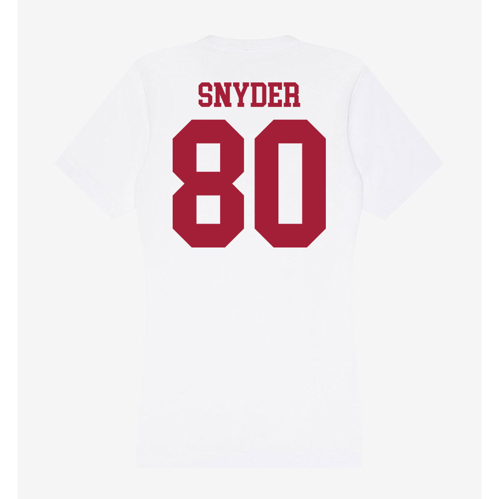Oklahoma - NCAA Football : Jakeb Snyder - Women's V-Neck T-Shirt-1