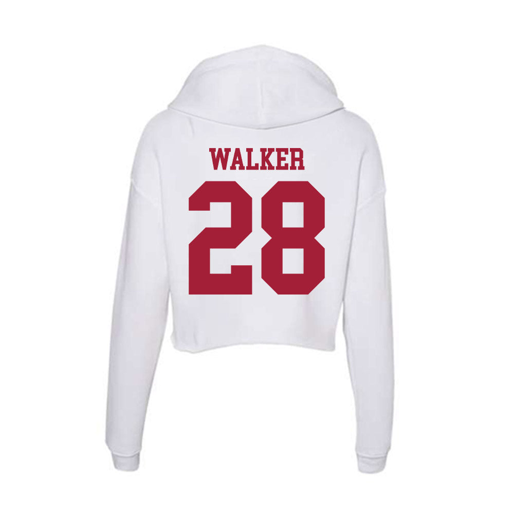 Oklahoma - NCAA Football : DeZephen Walker - Women's Crop Fleece Hoodie-1