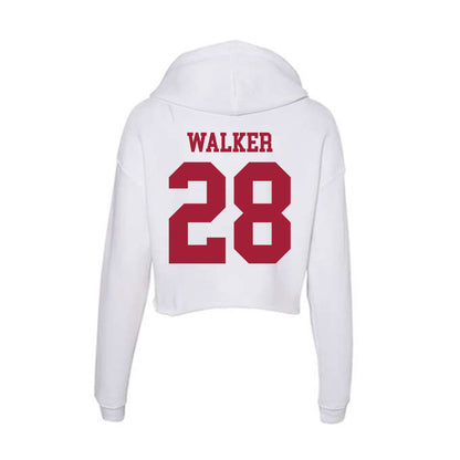 Oklahoma - NCAA Football : DeZephen Walker - Women's Crop Fleece Hoodie-1