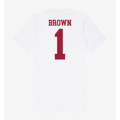 Oklahoma - NCAA Men's Basketball : Xzayvier Brown - Women's V-Neck T-Shirt-1