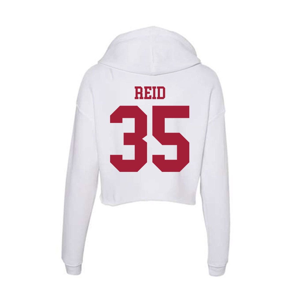 Oklahoma - NCAA Men's Basketball : Derrion Reid - Women's Crop Fleece Hoodie-1