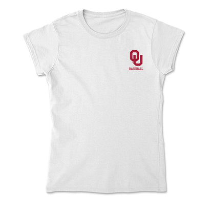 Oklahoma - NCAA Baseball : Myles Davis - Soft Style Women’s T-Shirt-0