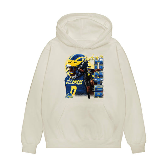 Delaware - NCAA Football : Keyshawn Hunter - Collage Premium Hooded Sweatshirt-0