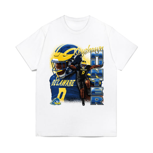 Delaware - NCAA Football : Keyshawn Hunter - Collage Comfort Colors T-Shirt-0