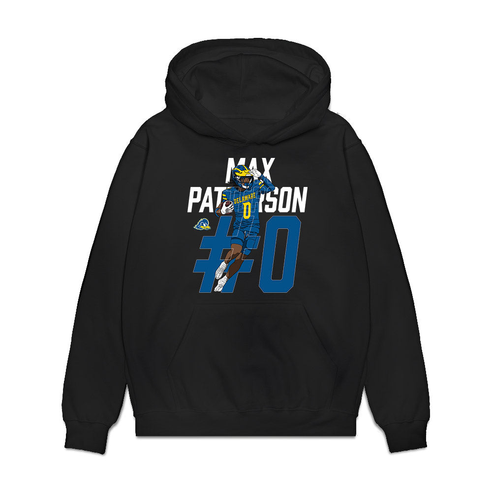 Delaware - NCAA Football : Max Patterson - Collage Premium Hooded Sweatshirt-0