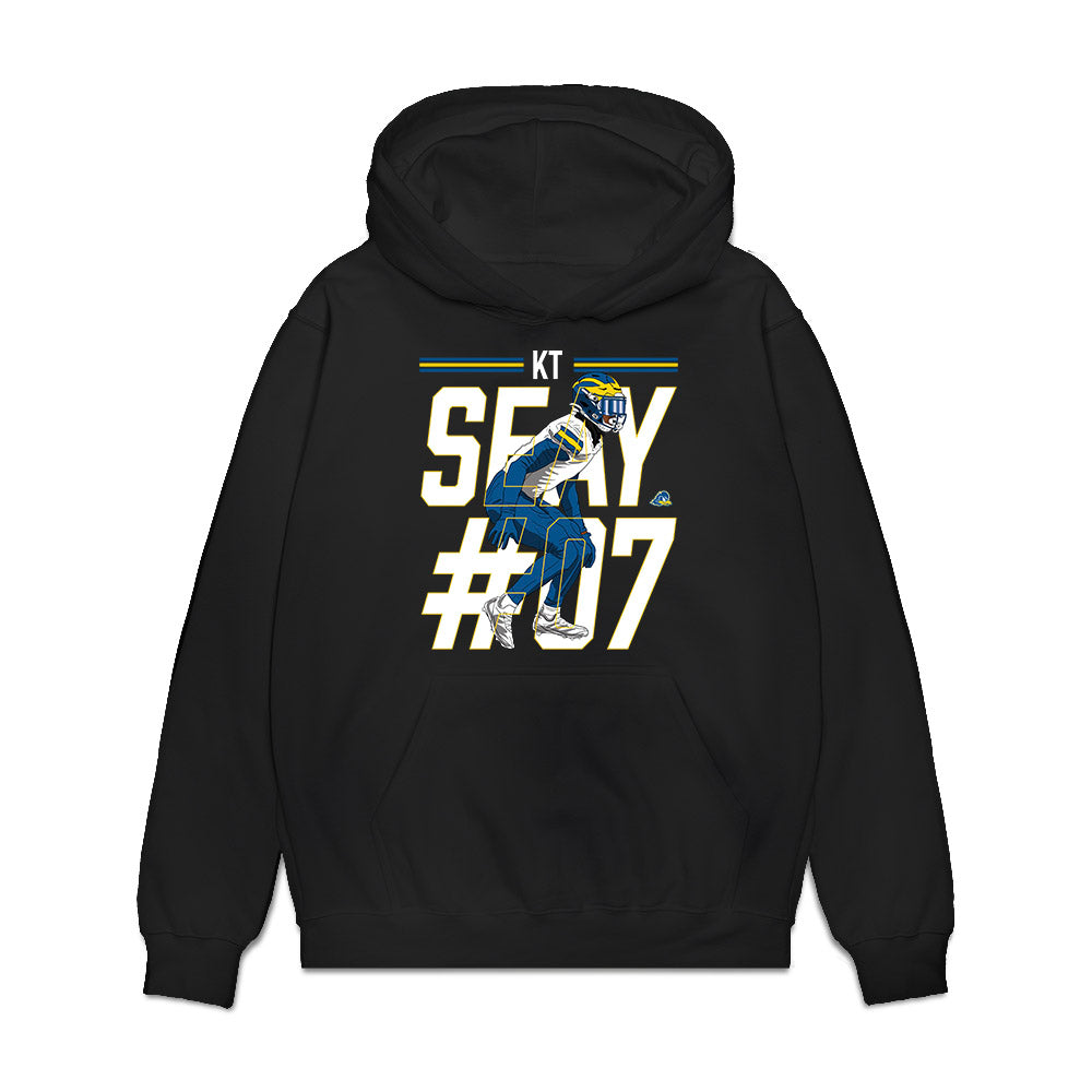 Delaware - NCAA Football : KT Seay - Collage Premium Hooded Sweatshirt-0