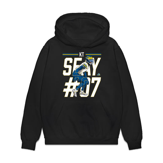 Delaware - NCAA Football : KT Seay - Collage Premium Hooded Sweatshirt-0