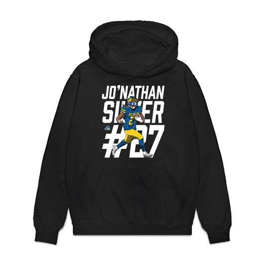 Delaware - NCAA Football : Jo Silver - Collage Premium Hooded Sweatshirt-0