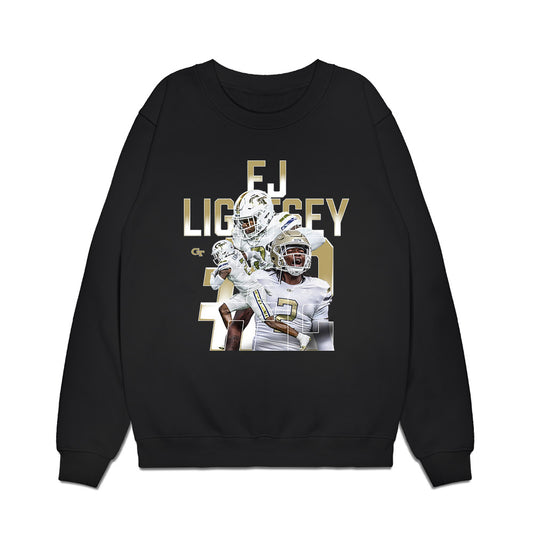 Georgia Tech - NCAA Football : Ej Lightsey - Collage Premium Crewneck Sweatshirt-0