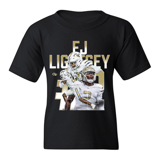 Georgia Tech - NCAA Football : Ej Lightsey - Collage Youth T-Shirt-0
