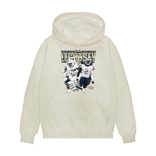 Georgia Tech - NCAA Football : Ej Lightsey - Collage Premium Hooded Sweatshirt-0