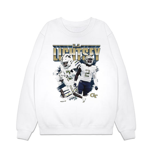 Georgia Tech - NCAA Football : Ej Lightsey - Collage Premium Crewneck Sweatshirt-0