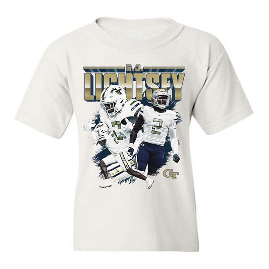 Georgia Tech - NCAA Football : Ej Lightsey - Collage Youth T-Shirt-0