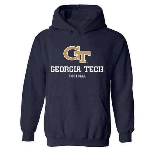 Georgia Tech - NCAA Football : Santana Alo-Tupuola - Classic Shersey Hooded Sweatshirt-0