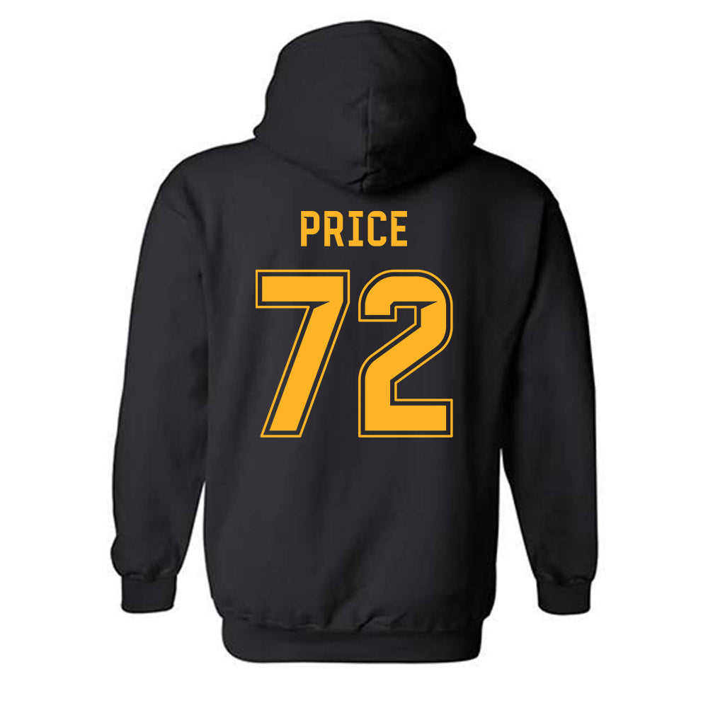 Baylor - NCAA Football : Coleton Price - Blackout Shersey Hooded Sweatshirt-1