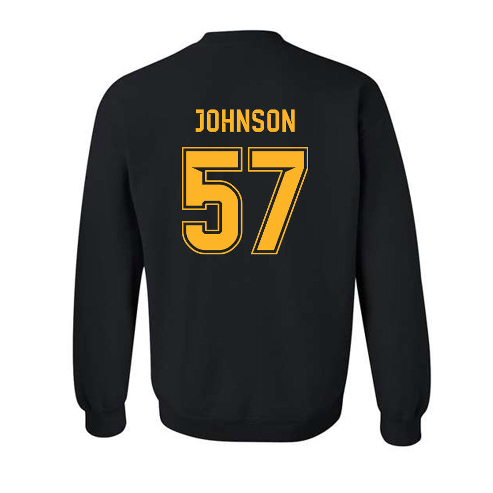Baylor - NCAA Football : Christopher Johnson - Blackout Shersey Crewneck Sweatshirt-1