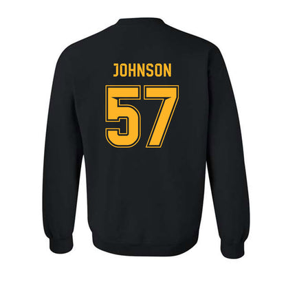 Baylor - NCAA Football : Christopher Johnson - Blackout Shersey Crewneck Sweatshirt-1