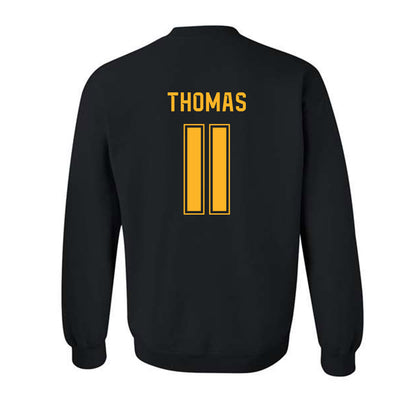 Baylor - NCAA Football : Keaton Thomas - Blackout Shersey Crewneck Sweatshirt-1