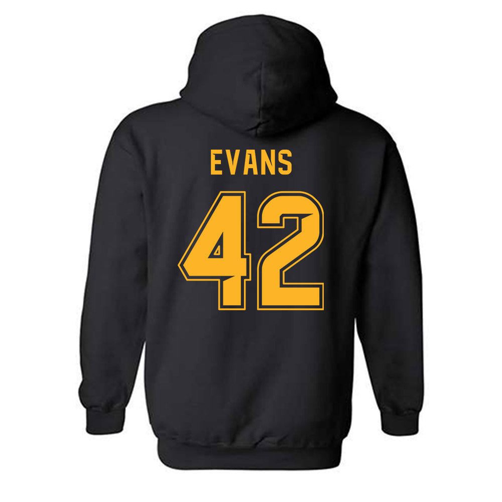 Baylor - NCAA Football : Jeremy Evans - Blackout Shersey Hooded Sweatshirt-1