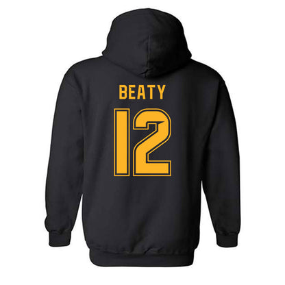 Baylor - NCAA Football : Kyler Beaty - Blackout Shersey Hooded Sweatshirt-1