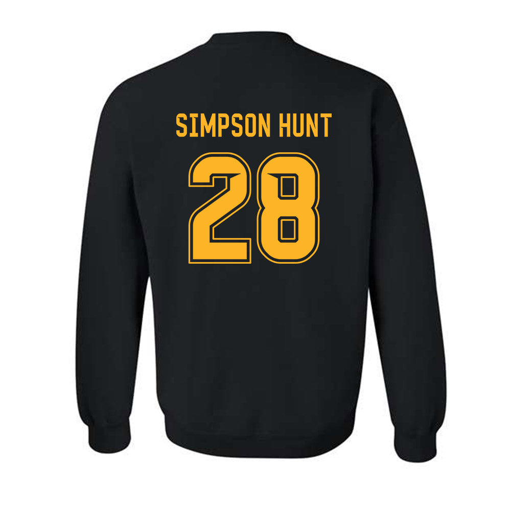 Baylor - NCAA Football : Calvin Simpson Hunt - Blackout Shersey Crewneck Sweatshirt-1