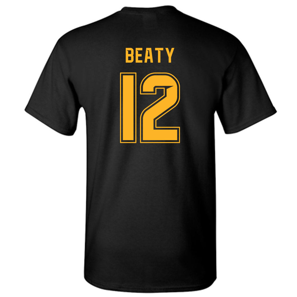 Baylor - NCAA Football : Kyler Beaty - Blackout Shersey T-Shirt-1