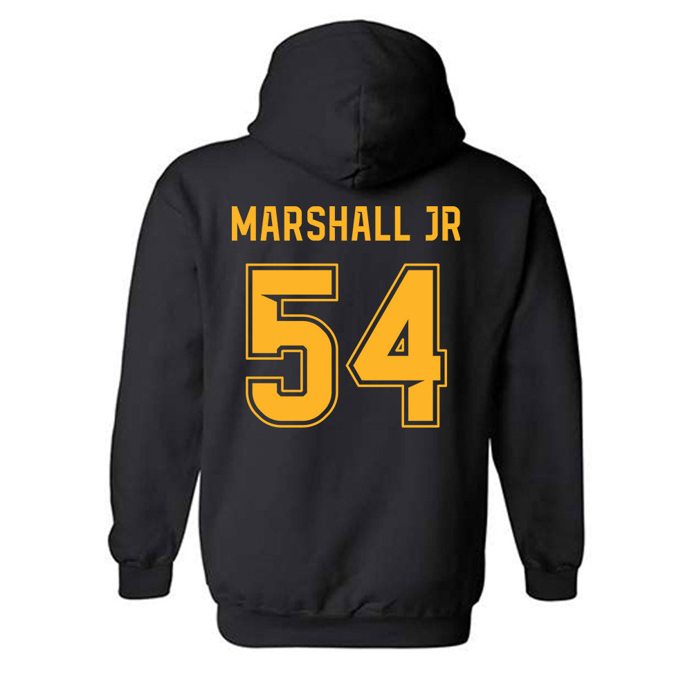 Baylor - NCAA Football : David Marshall Jr - Blackout Shersey Hooded Sweatshirt-1