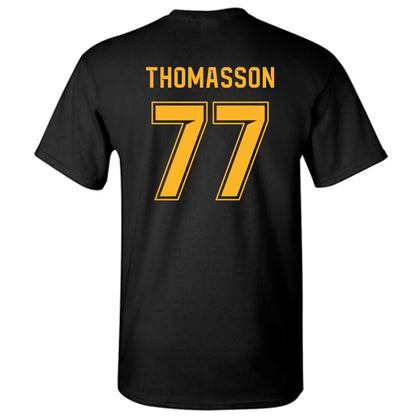 Baylor - NCAA Football : William Thomasson - Blackout Shersey T-Shirt-1