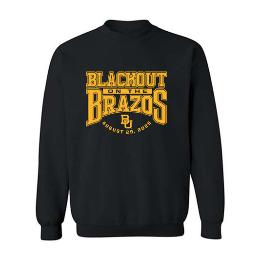 Baylor - NCAA Football : Wes Tucker - Blackout Shersey Crewneck Sweatshirt-0