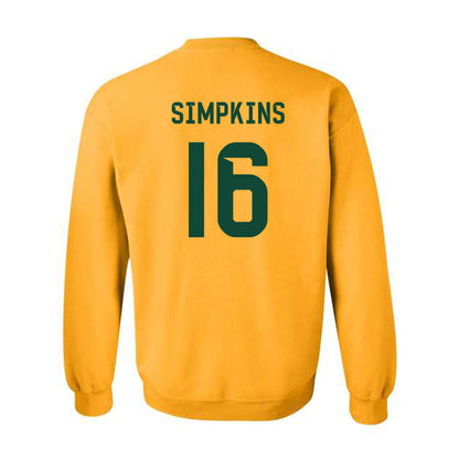 Baylor - NCAA Football : Kendrick Simpkins - Go Gold Shersey Crewneck Sweatshirt-1