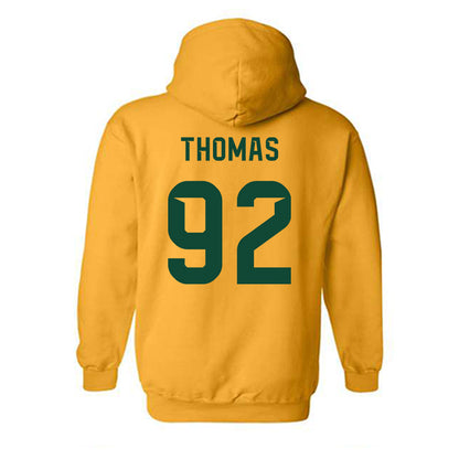 Baylor - NCAA Football : Trent Thomas - Go Gold Shersey Hooded Sweatshirt-1