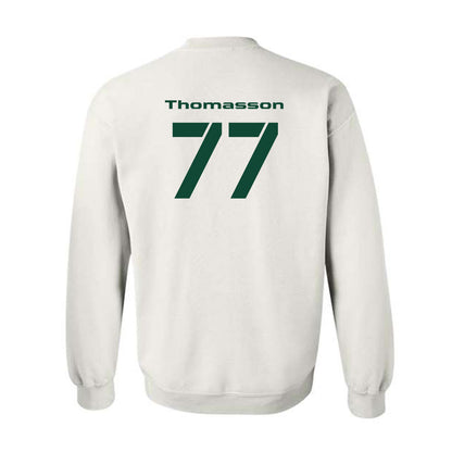 Baylor - NCAA Football : Colton Thomasson - Salute to Service Shersey Crewneck Sweatshirt-1