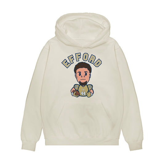 Georgia Tech - NCAA Football : Kyle Efford - Caricature Premium Hooded Sweatshirt-0