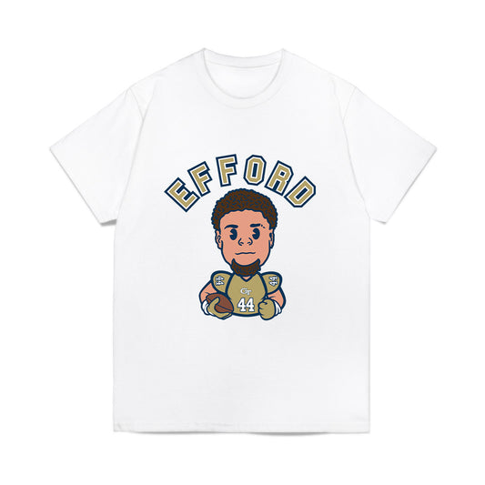 Georgia Tech - NCAA Football : Kyle Efford - Caricature Comfort Colors T-Shirt-0